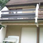 Gouttière G300 de Dal'Alu, sur terrasse Haguenau - Mey'er Herrlisheim, alsace, Bas Rhin