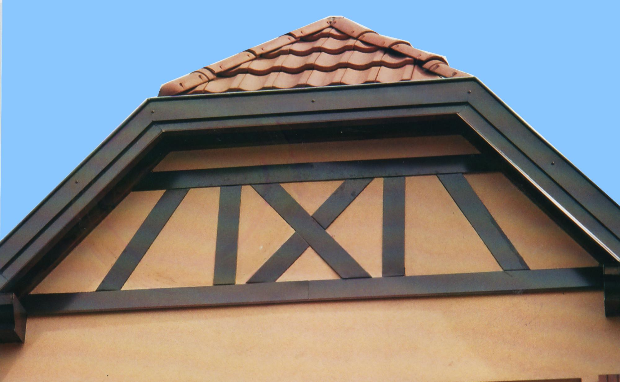 Habillage planche de rive et colombage, aluminium  Dal'Alu, Haguenau - Mey'er Herrlisheim, alsace, Bas Rhin