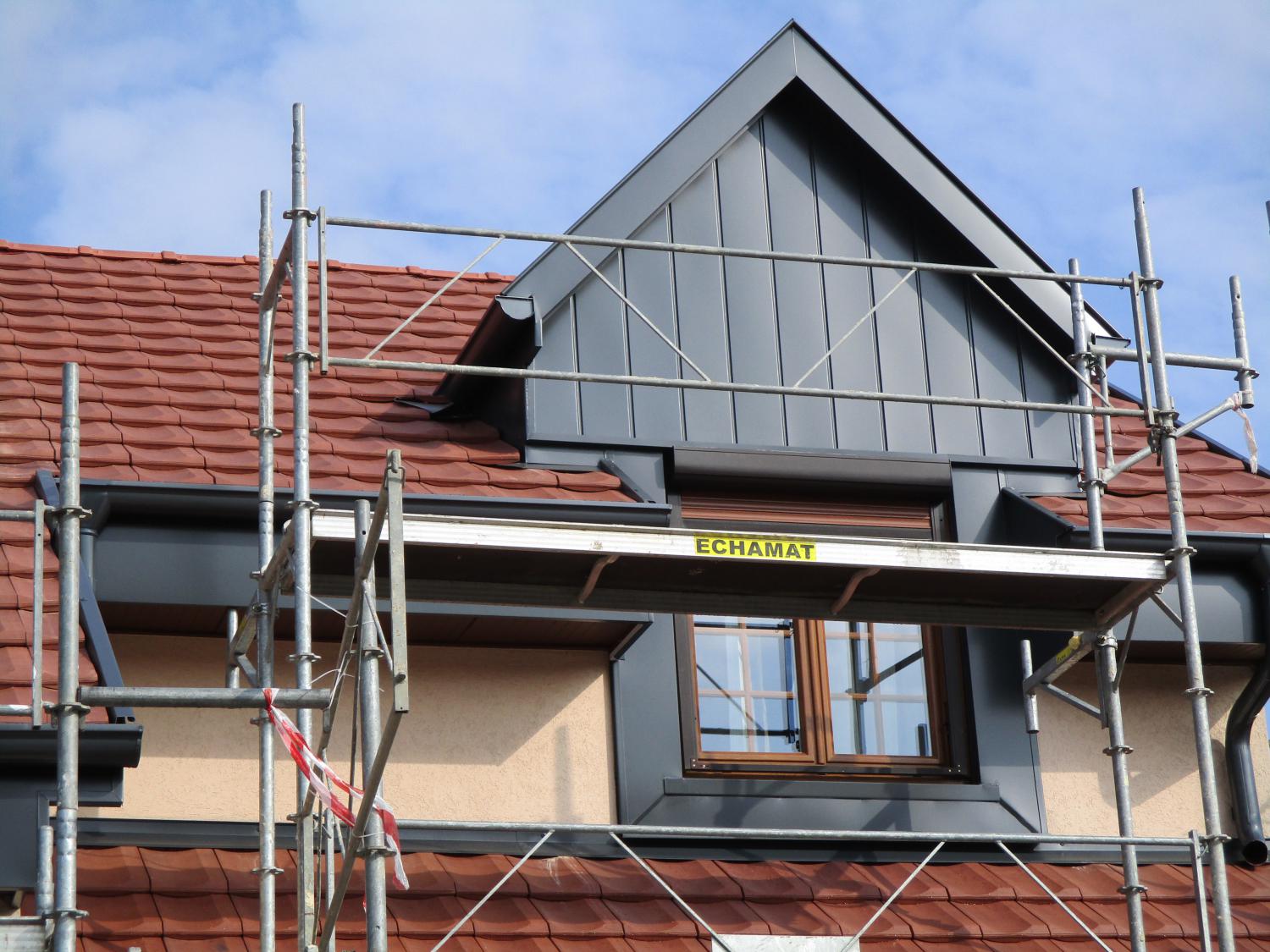 Bardage complet chien assis aluminium  Dal'Alu - Mey'er Herrlisheim, alsace, Bas Rhin
