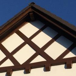 Protection colombage bois par aluminium, Dal'Alu - Mey'er Herrlisheim, alsace, Bas Rhin