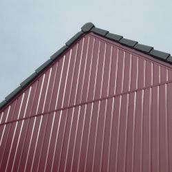 Bardage complet pignon en aluminium prélaqué Dal'alu, Herrlisheim - Mey'er Herrlisheim, alsace, Bas Rhin