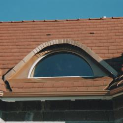 Bardage complet de chien assis arondi en aluminium prélaqué Dal'alu, Herrlisheim - Mey'er Herrlisheim, alsace, Bas Rhin