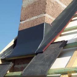 Abergement de cheminée, façonné par pliage, Haguenau, aluminium  Dal'Alu - Mey'er Herrlisheim, alsace, Bas Rhin