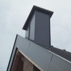 Habillage de cheminée aluminium  Dal'Alu, Strasbourg - Mey'er Herrlisheim, alsace, Bas Rhin