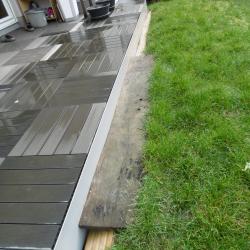 Habillage nez dalle sur plot d'une terrasse, Strasbourg, aluminium  Dal'Alu - Mey'er Herrlisheim, alsace, Bas Rhin