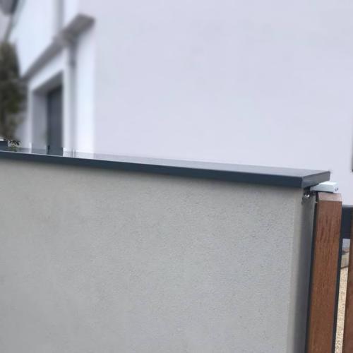 Mey'er, couvertine renforcée pour muret, aluminium ardoise, Dal'Alu, Alsace, Grand Est